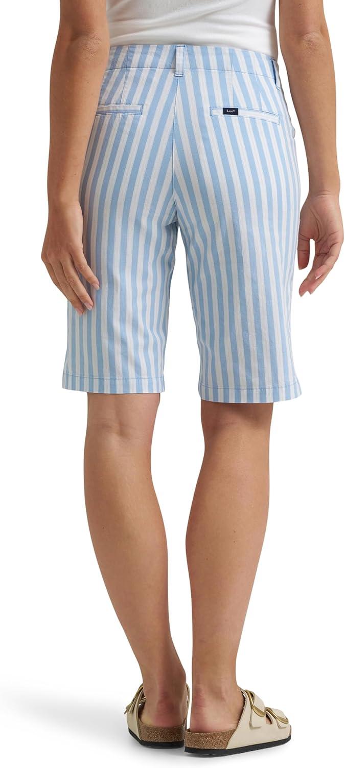 imageLee Womens Legendary 9 Chino Bermuda ShortBright WhiteHalogen Stripe