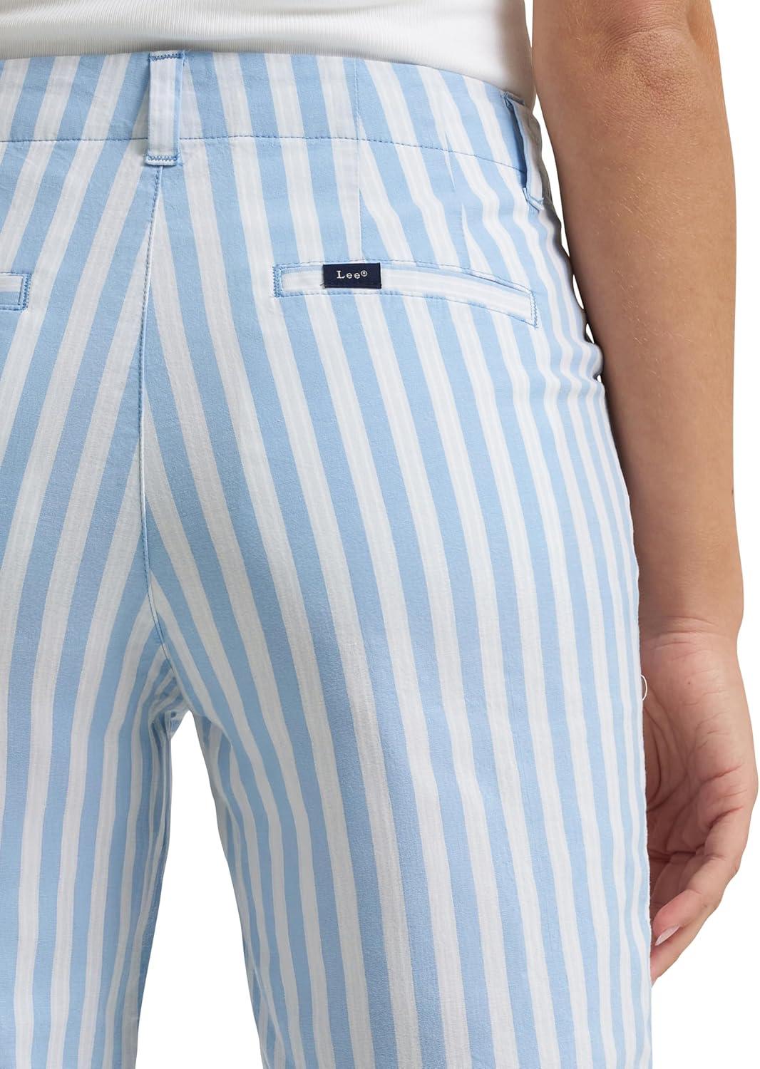 imageLee Womens Legendary 9 Chino Bermuda ShortBright WhiteHalogen Stripe