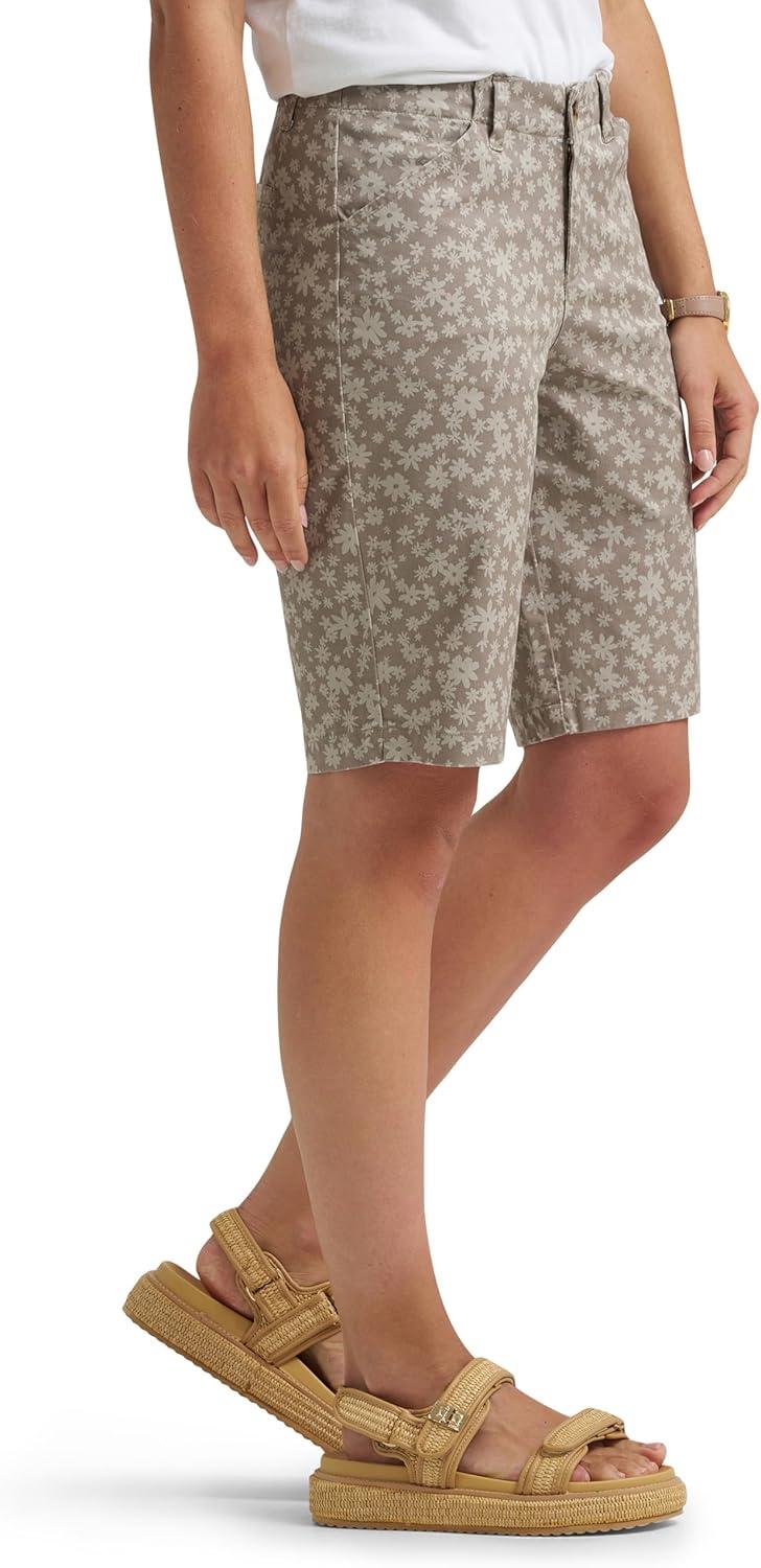 imageLee Womens Legendary 9 Chino Bermuda ShortMushroomSalina Stone Floral
