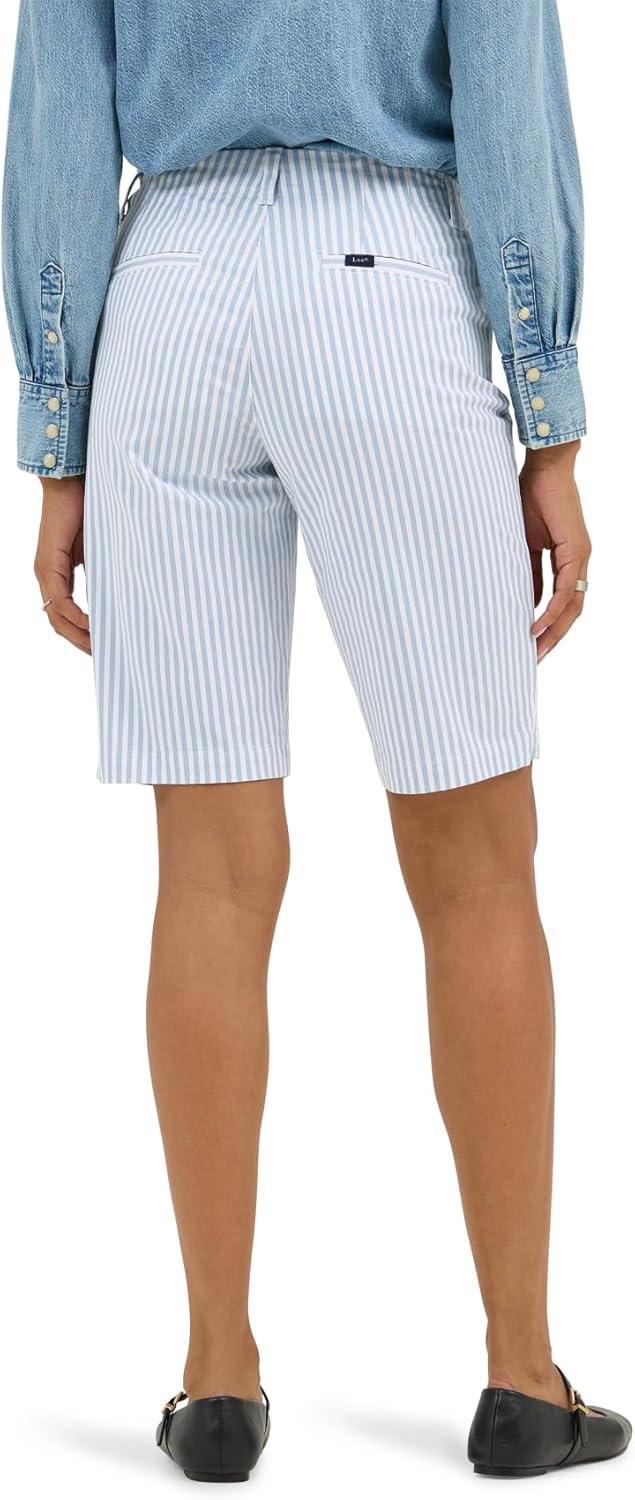 imageLee Womens Legendary 9 Chino Bermuda ShortShy Blue Stripe