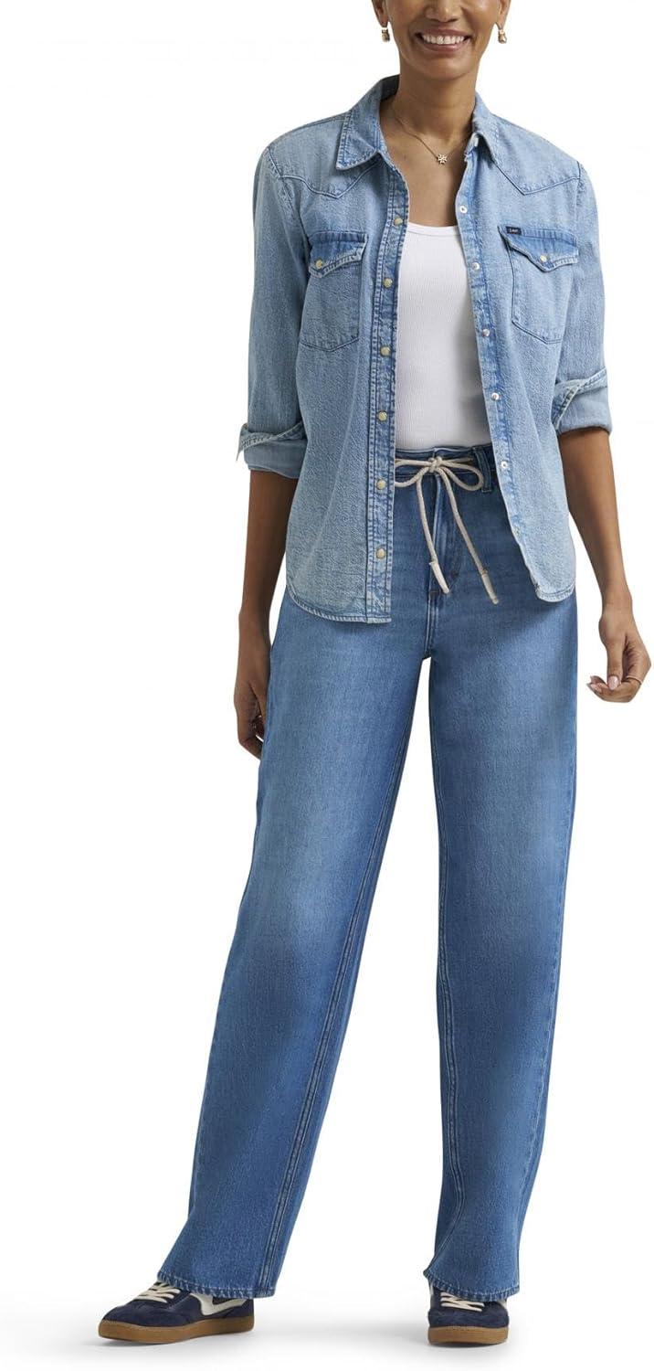 imageLee Womens Legendary Drawstring Trouser JeanSplit the Difference