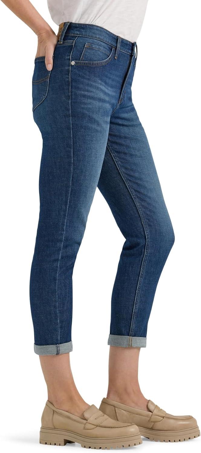 imageLee Womens Legendary Mid Rise 90s Taper JeanDark Stream