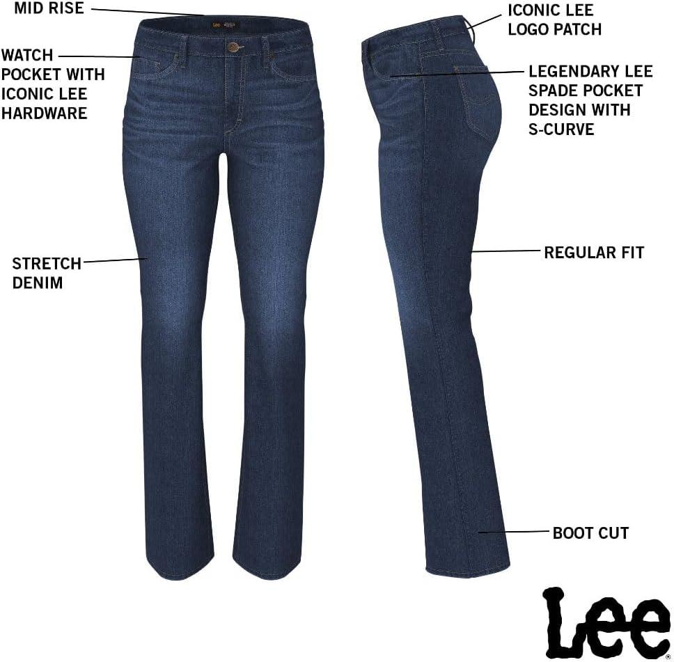 imageLee Womens Legendary Mid Rise Bootcut JeanBlackout