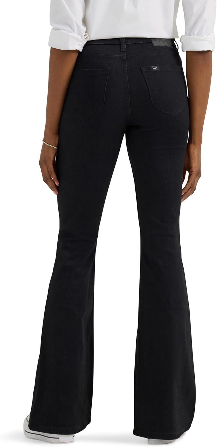 imageLee Womens Legendary Mid Rise Flare JeanBlack