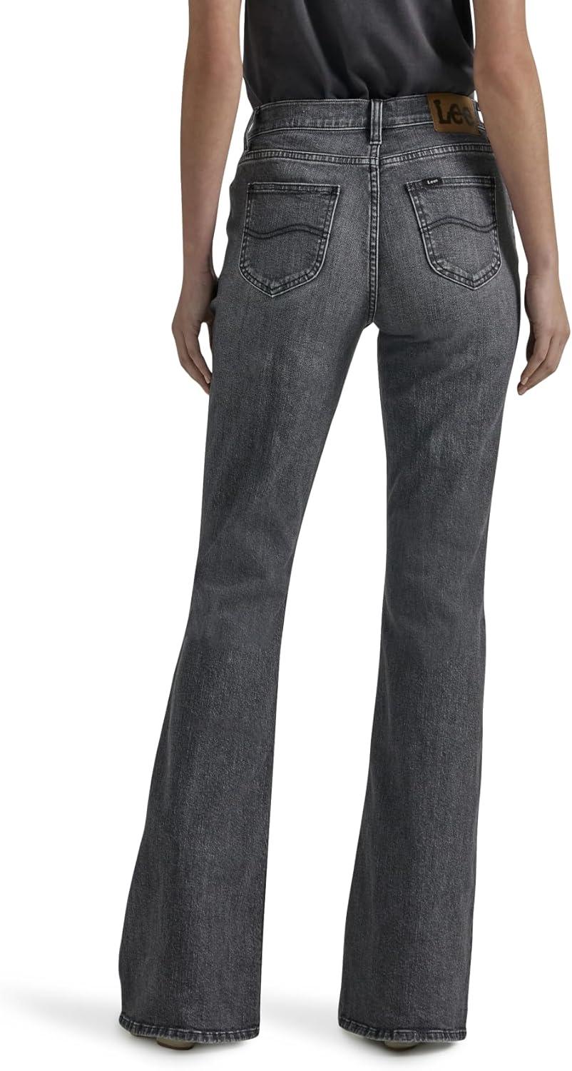 imageLee Womens Legendary Mid Rise Flare JeanBlurred Darks