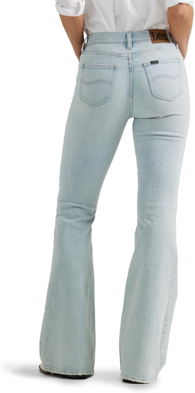 imageLee Womens Legendary Mid Rise Flare JeanBright Blue Day