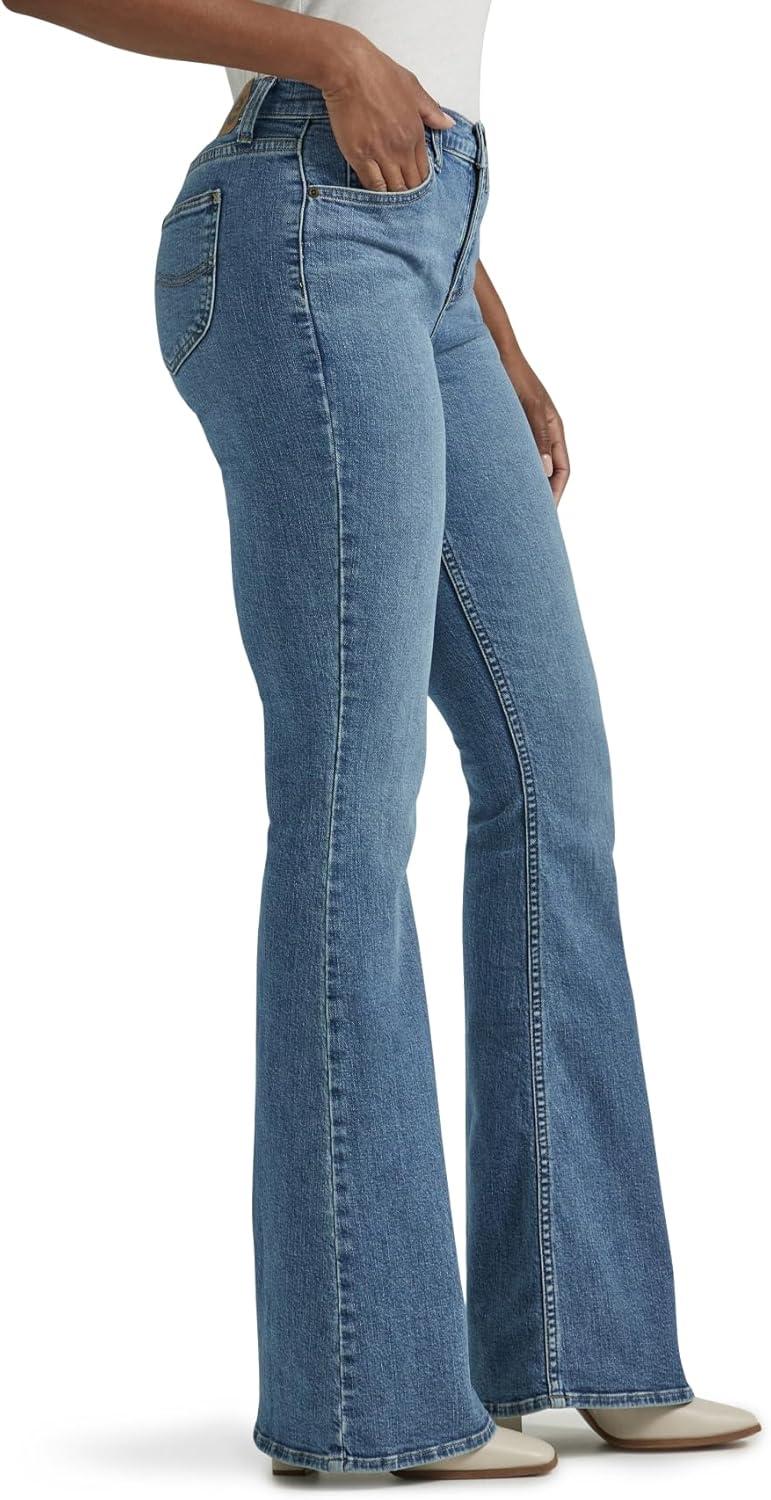 imageLee Womens Legendary Mid Rise Flare JeanElevated Retro