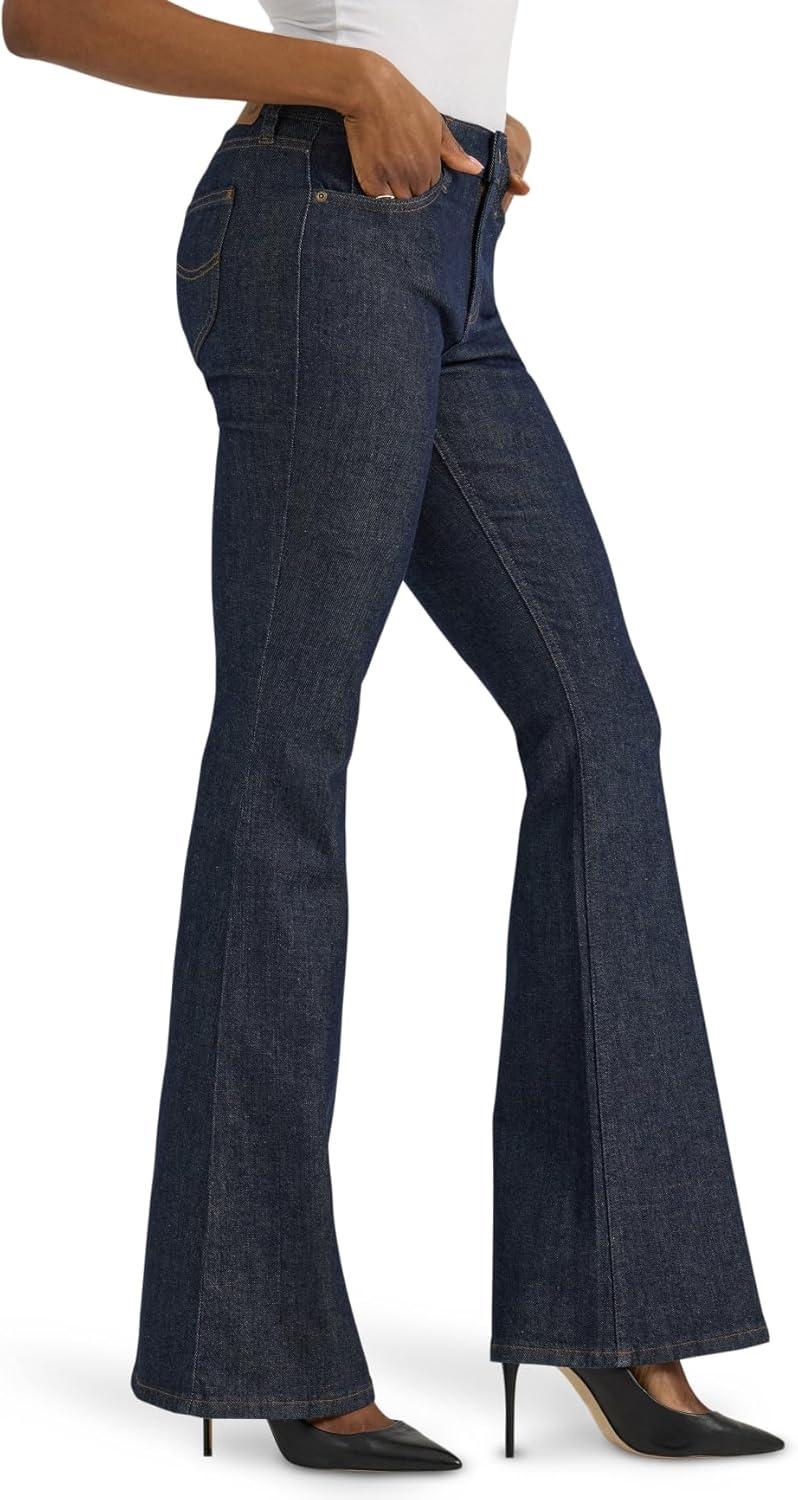 imageLee Womens Legendary Mid Rise Flare JeanIndigo Warrior