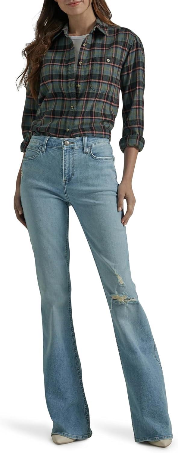 imageLee Womens Legendary Mid Rise Flare JeanMorning Veil DX