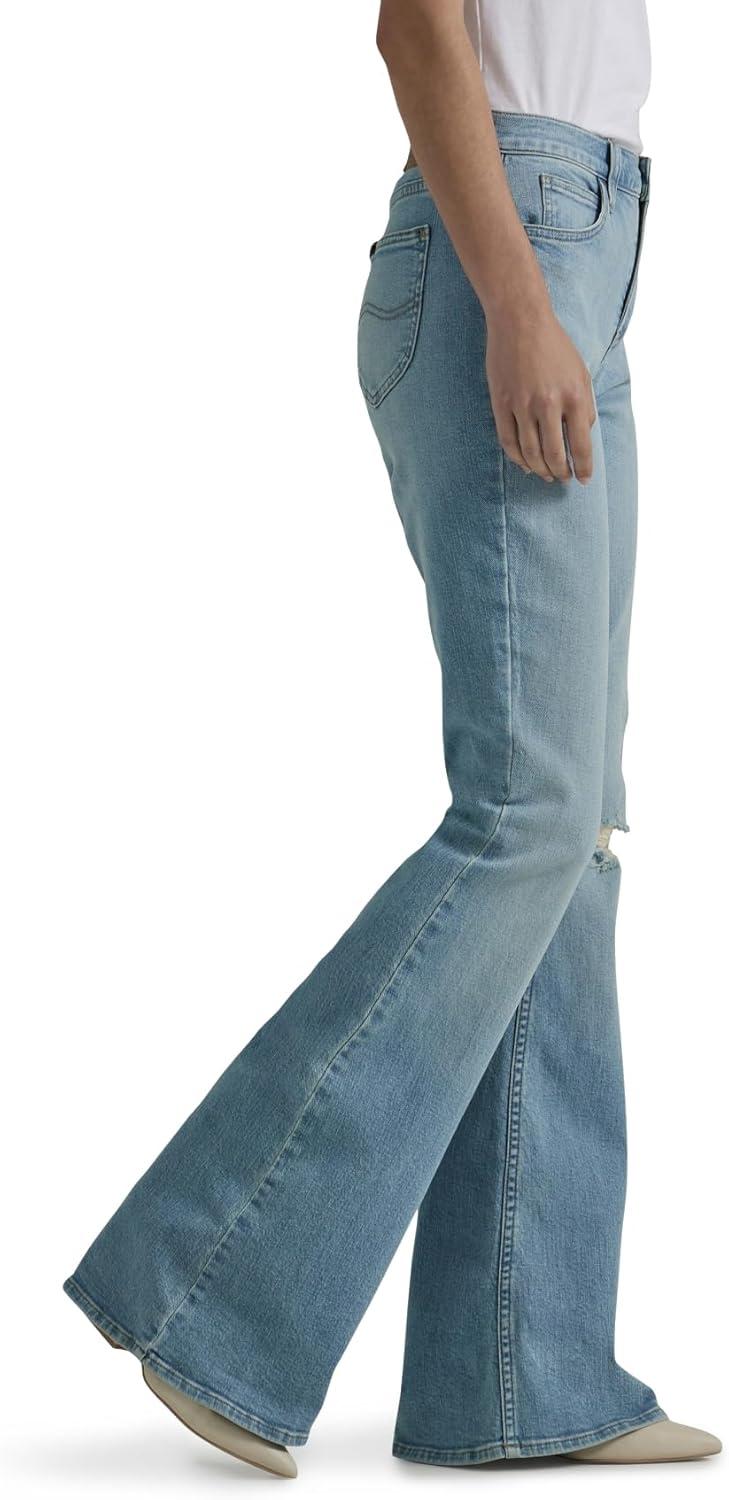 imageLee Womens Legendary Mid Rise Flare JeanMorning Veil DX