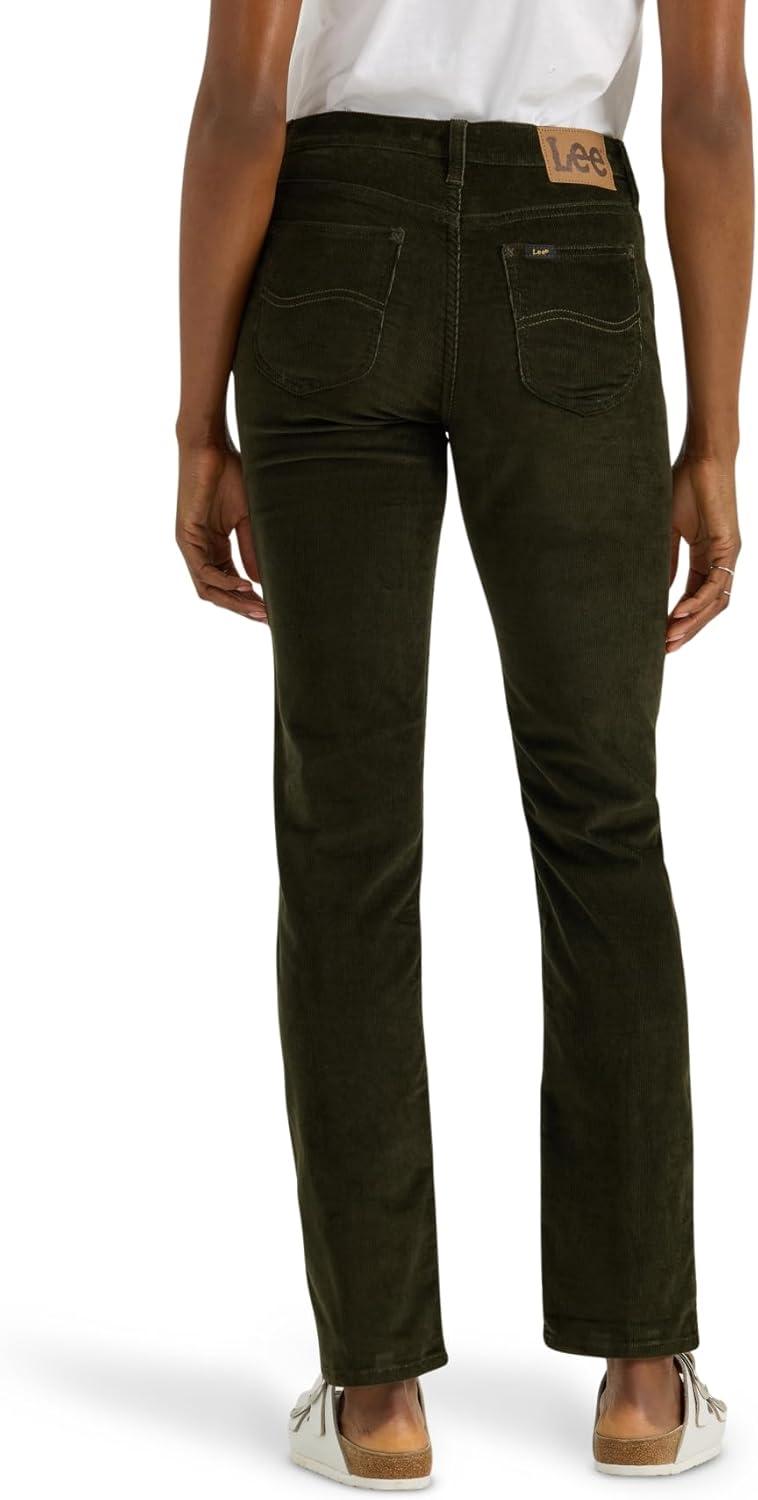 imageLee Womens Legendary Mid Rise Straight Leg JeanDark Olive Night Cord