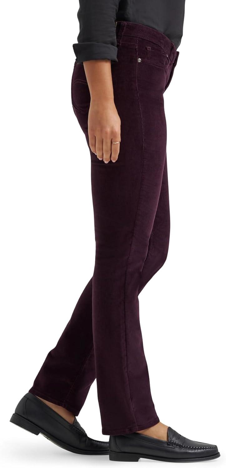 imageLee Womens Legendary Mid Rise Straight Leg JeanDeep Wine Cord