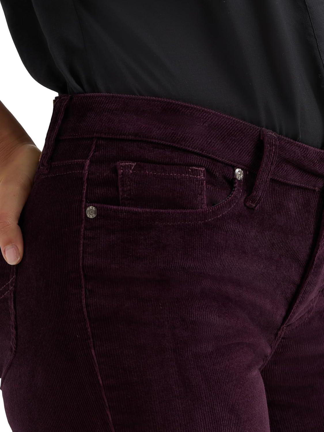imageLee Womens Legendary Mid Rise Straight Leg JeanDeep Wine Cord