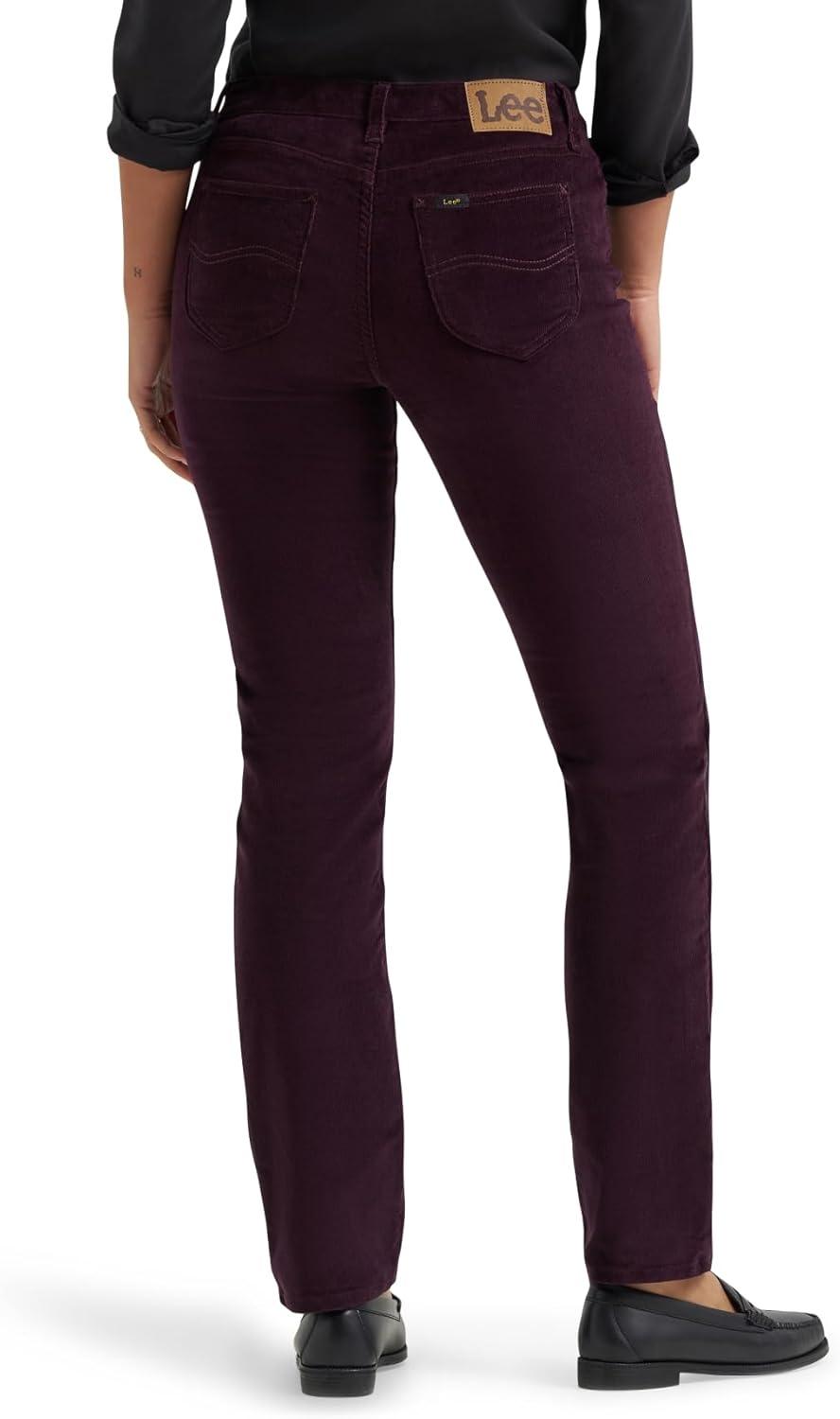 imageLee Womens Legendary Mid Rise Straight Leg JeanDeep Wine Cord