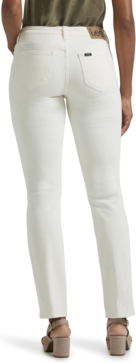 imageLee Womens Legendary Mid Rise Straight Leg JeanEcru