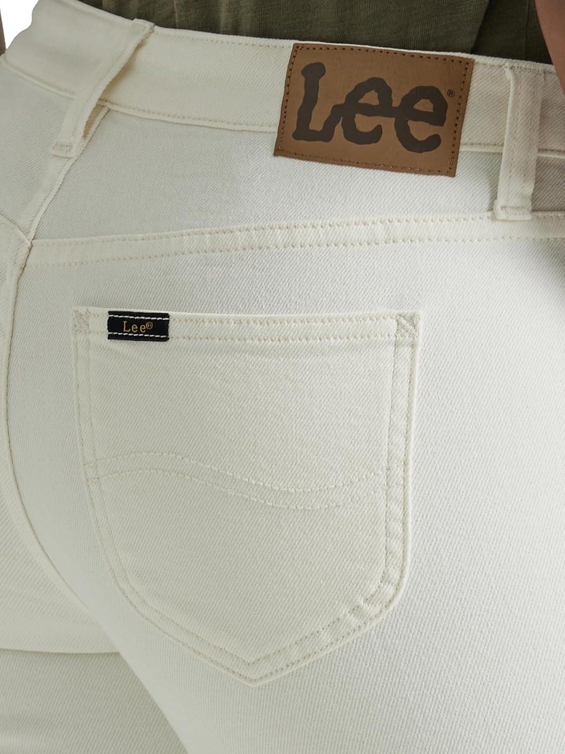 imageLee Womens Legendary Mid Rise Straight Leg JeanEcru