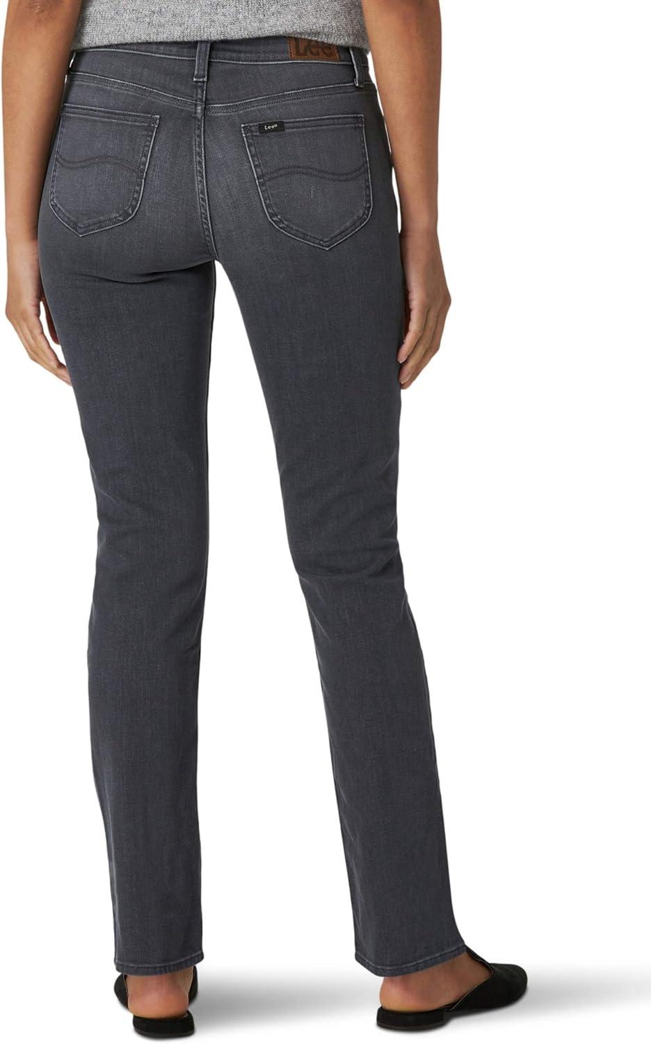 imageLee Womens Legendary Mid Rise Straight Leg JeanGray