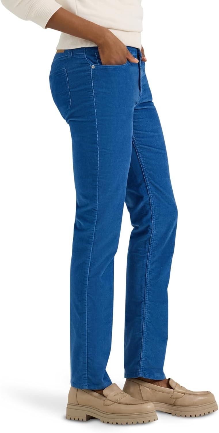 imageLee Womens Legendary Mid Rise Straight Leg JeanMidcentury Blue Cord