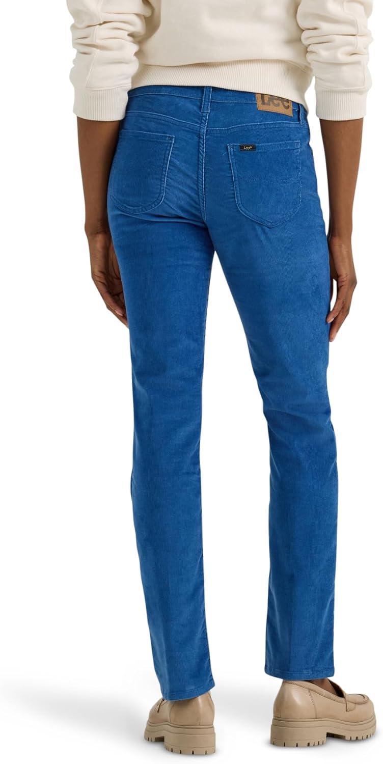 imageLee Womens Legendary Mid Rise Straight Leg JeanMidcentury Blue Cord