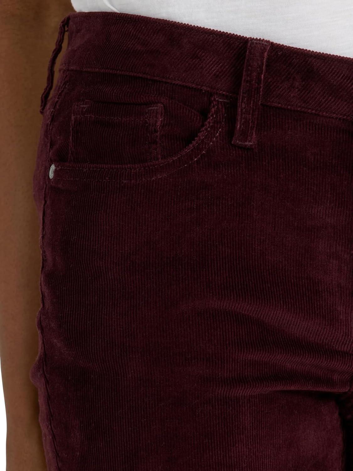 imageLee Womens Legendary Mid Rise Straight Leg JeanVelvet Beet Cord