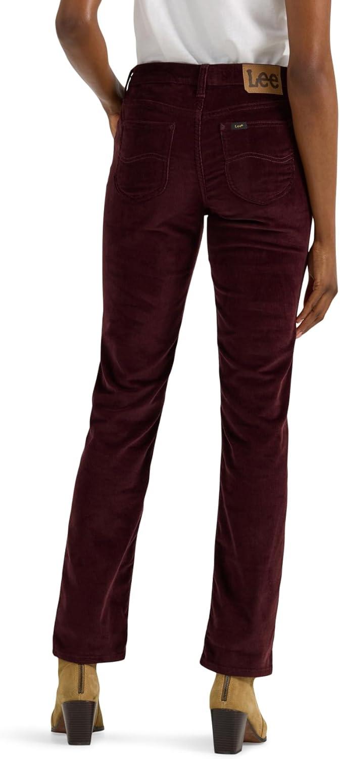 imageLee Womens Legendary Mid Rise Straight Leg JeanVelvet Beet Cord