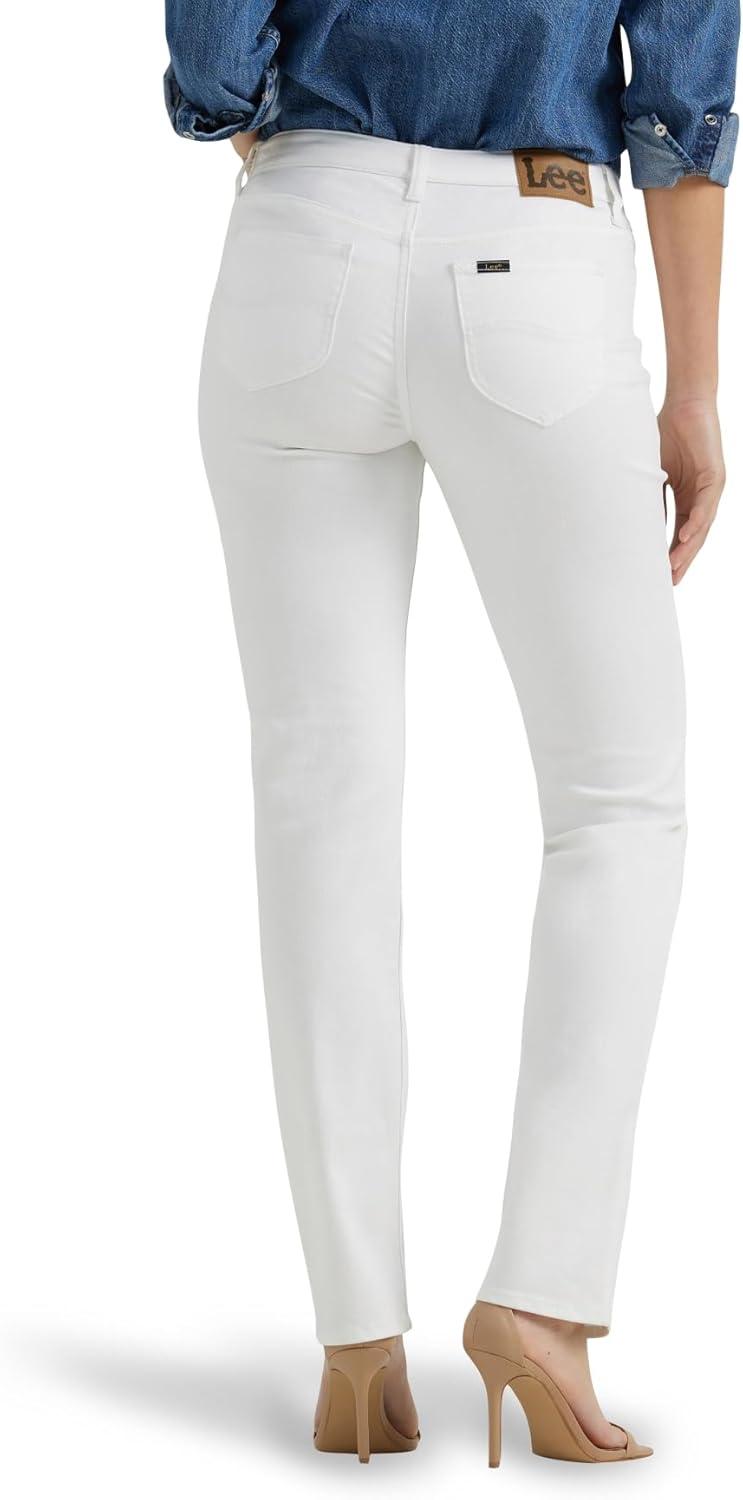 imageLee Womens Legendary Mid Rise Straight Leg JeanWhite