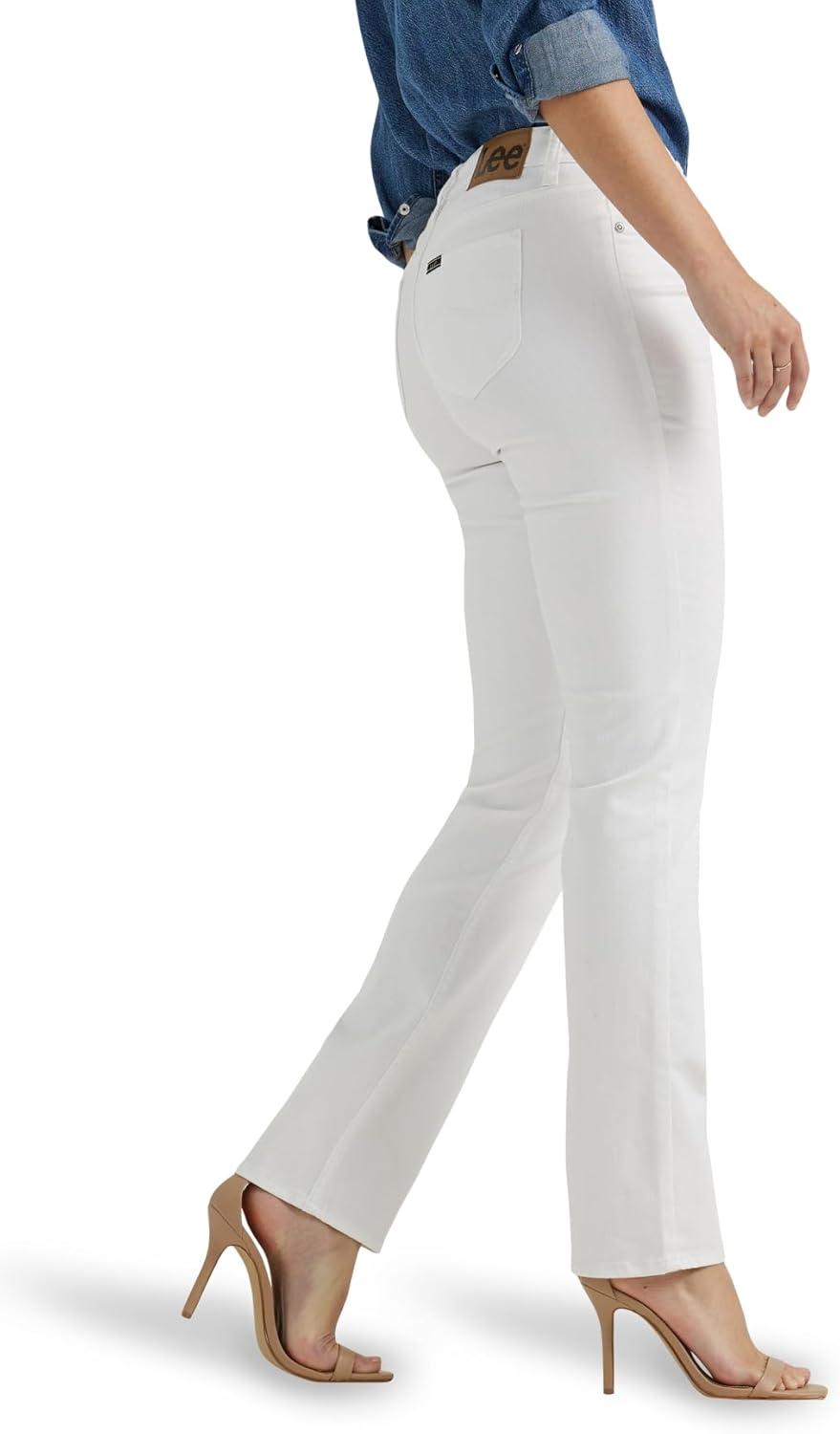 imageLee Womens Legendary Mid Rise Straight Leg JeanWhite