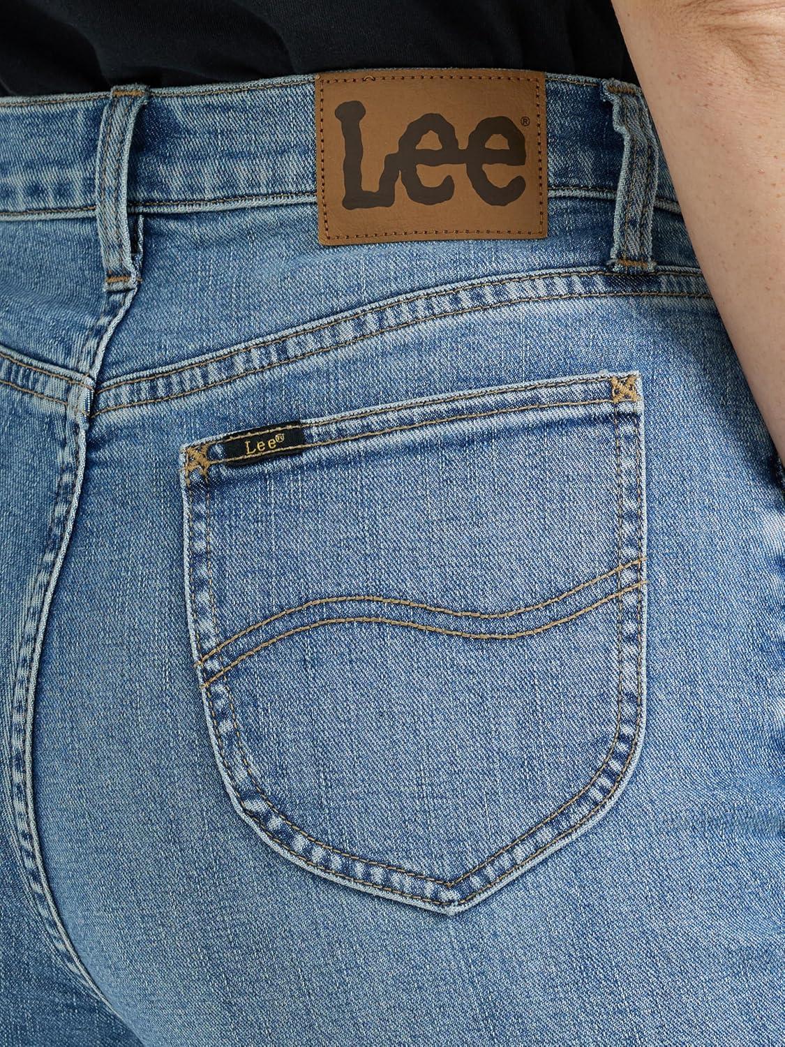 imageLee Womens Legendary Mom Jean in One Tone High Rise Straight Leg Size SGlowing Review