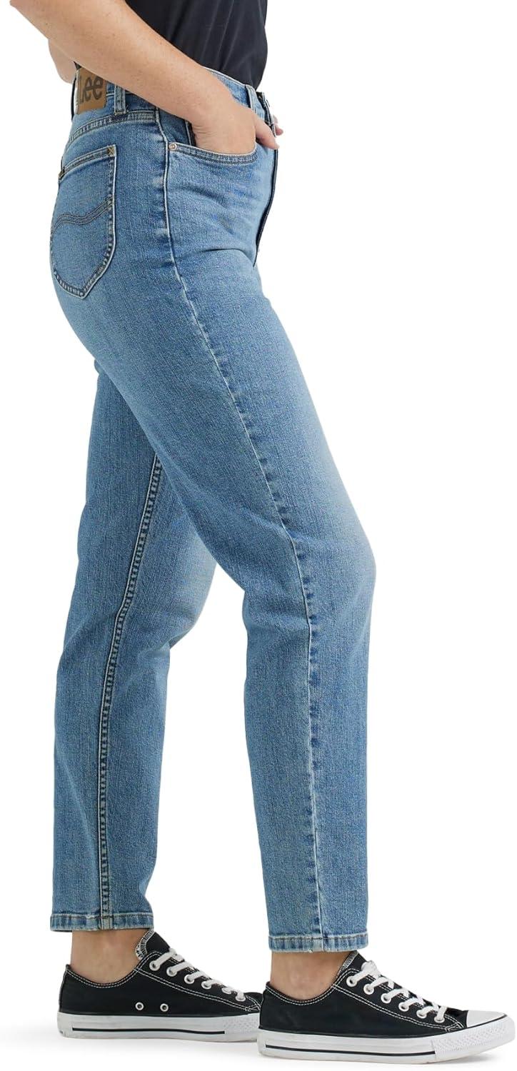 imageLee Womens Legendary Mom Jean in One Tone High Rise Straight Leg Size SGlowing Review