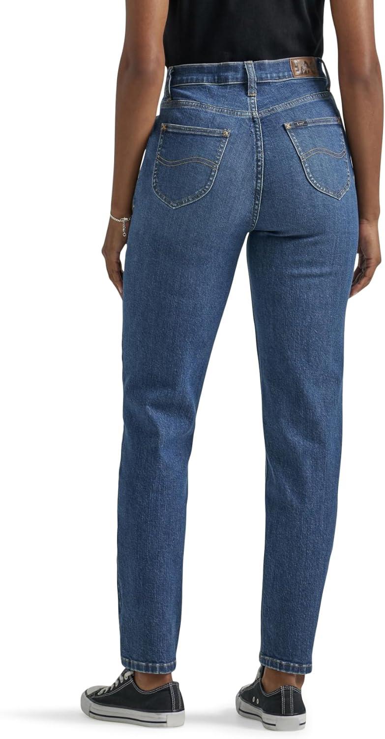 imageLee Womens Legendary Mom Jean in One Tone High Rise Straight Leg Size SStandout