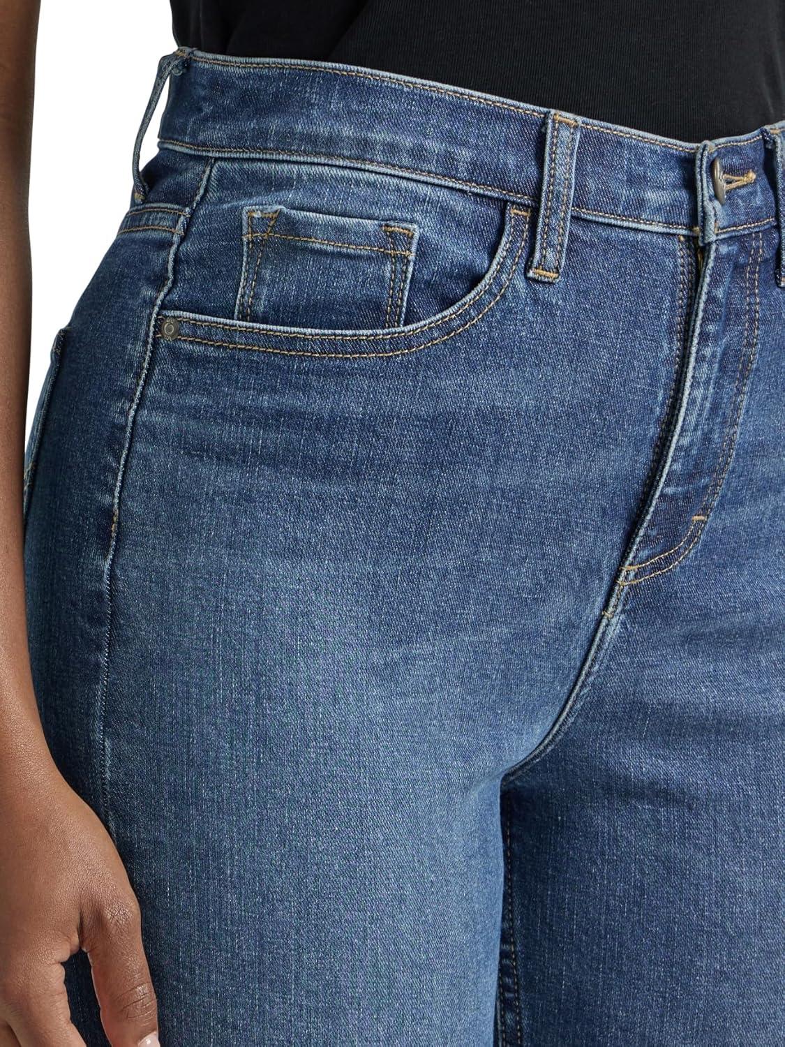 imageLee Womens Legendary Mom Jean in One Tone High Rise Straight Leg Size SStandout