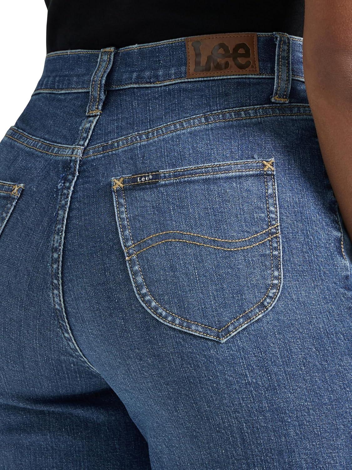 imageLee Womens Legendary Mom Jean in One Tone High Rise Straight Leg Size SStandout