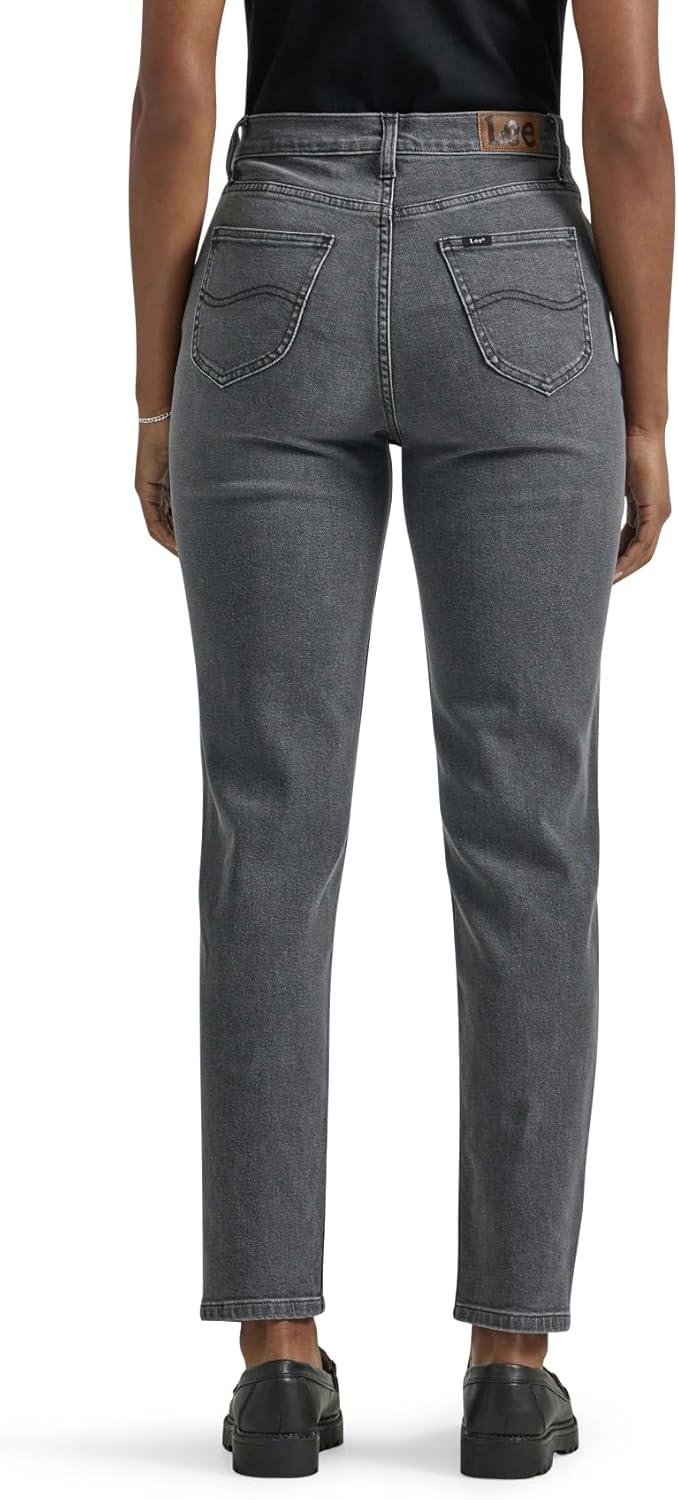 imageLee Womens Legendary Mom Jean in One Tone High Rise Straight Leg Size SWashed Black