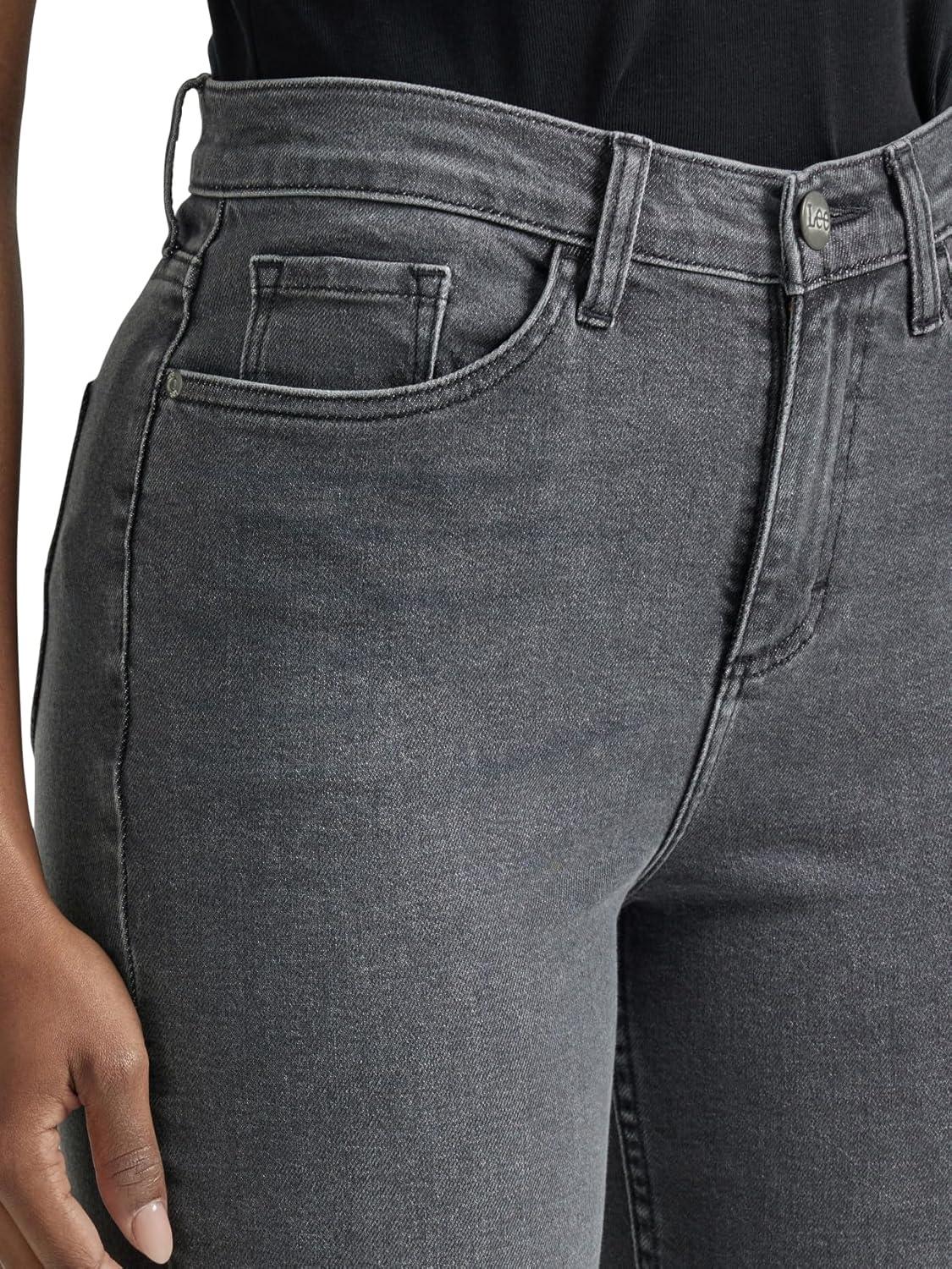 imageLee Womens Legendary Mom Jean in One Tone High Rise Straight Leg Size SWashed Black