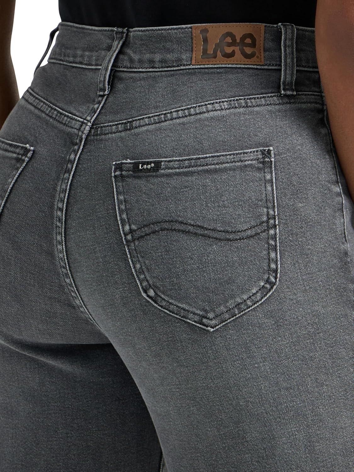 imageLee Womens Legendary Mom Jean in One Tone High Rise Straight Leg Size SWashed Black