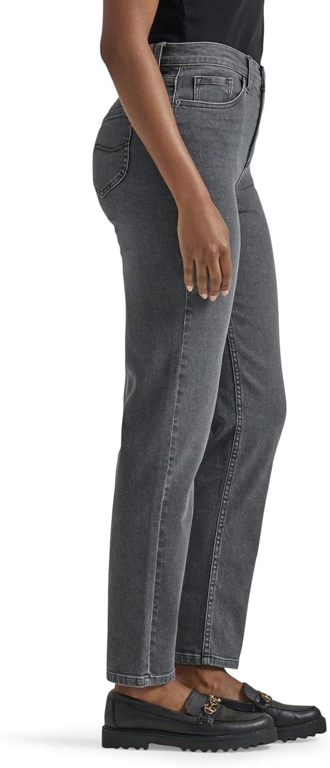 imageLee Womens Legendary Mom Jean in One Tone High Rise Straight Leg Size SWashed Black