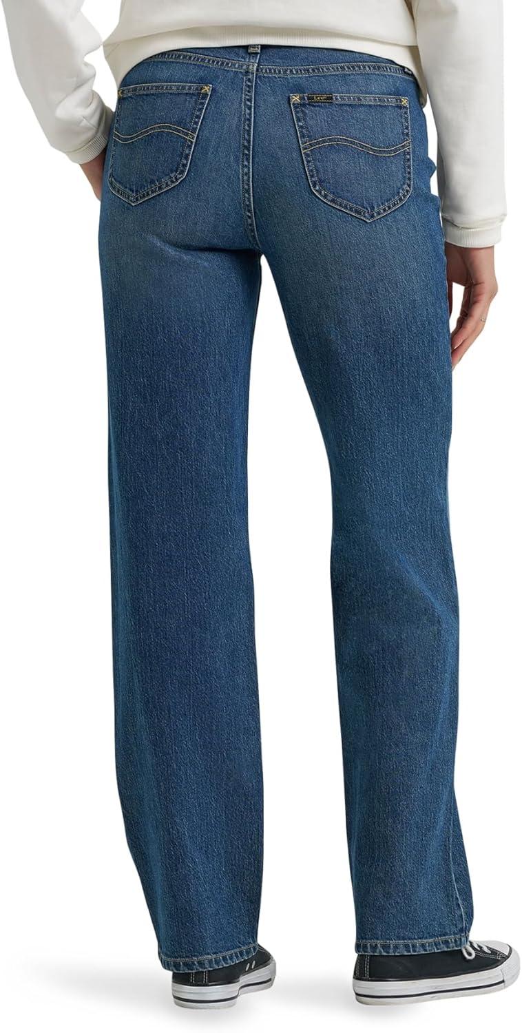 imageLee Womens Legendary Relaxed Straight JeanIndigo Quilt