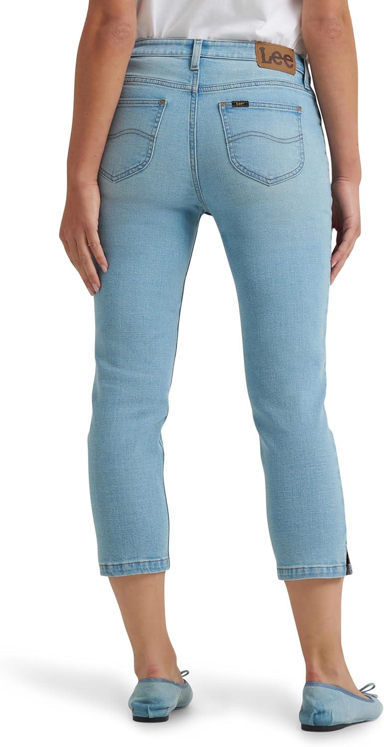 imageLee Womens Legendary Straight Capri JeanCobalt Cloud
