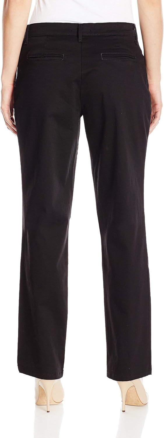 imageLee Womens Petite Relaxed Fit All Day Straight Leg PantBlack