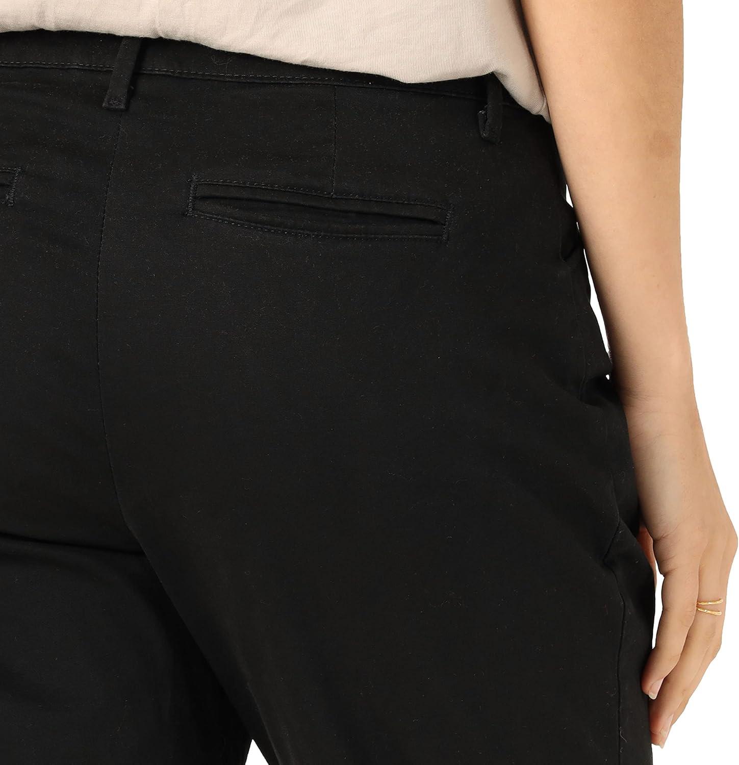 imageLee Womens Petite Relaxed Fit All Day Straight Leg PantJet Black