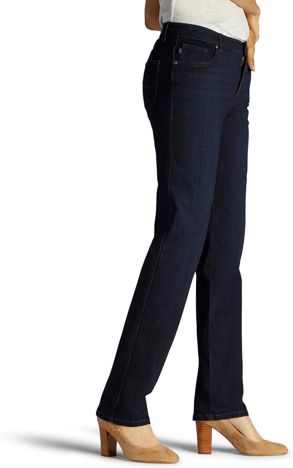 imageLee Womens Petite Relaxed Fit Straight Leg JeanNiagara Blue
