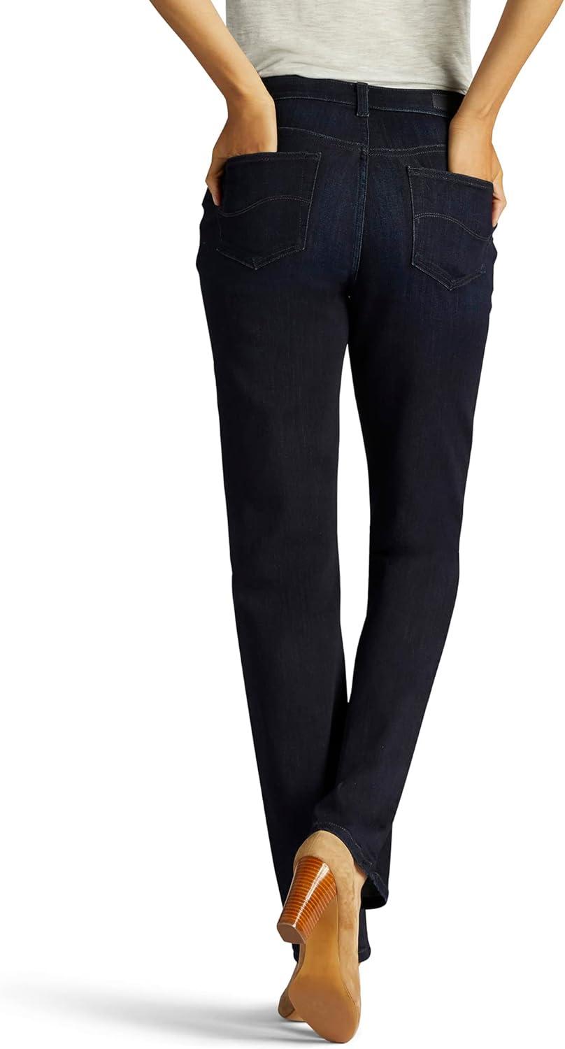 imageLee Womens Petite Relaxed Fit Straight Leg JeanNiagara Blue