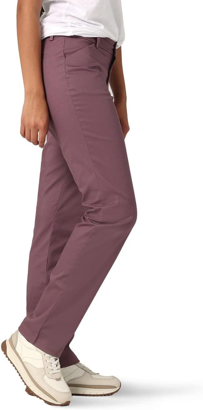 imageLee Womens Petite Wrinkle Free Relaxed Fit Straight Leg PantRenaissance