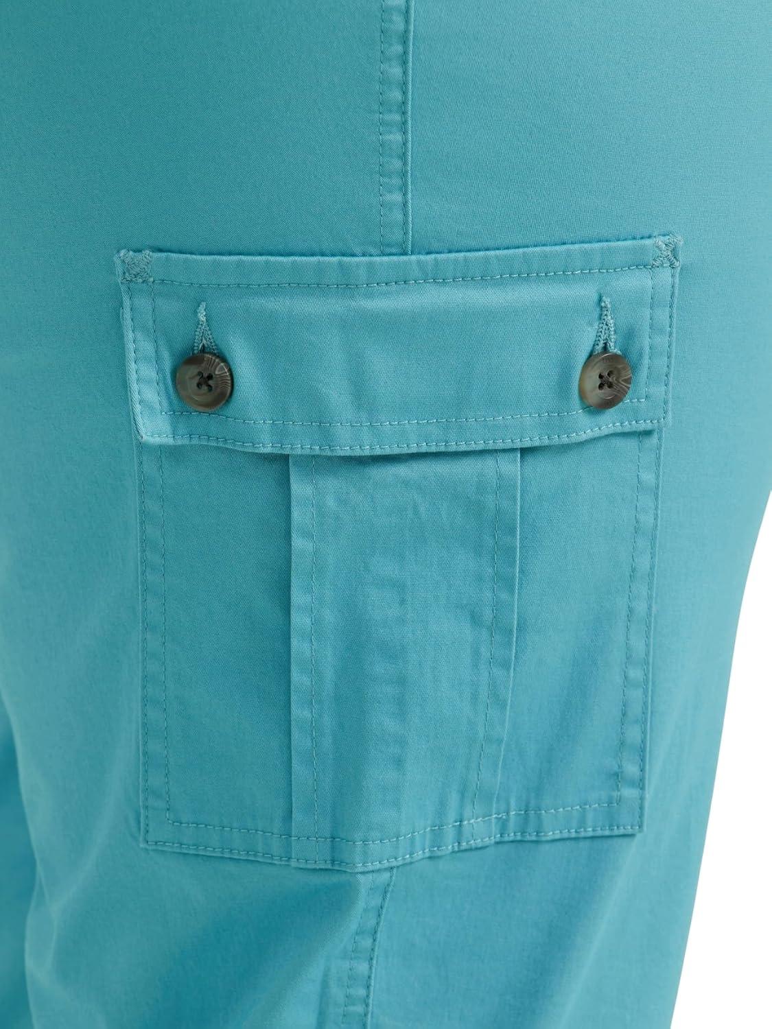 imageLee Womens Plus Size Flextogo MidRise Relaxed Fit Cargo Capri PantBay Blue