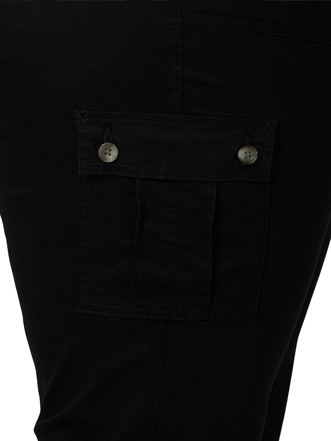 imageLee Womens Plus Size Flextogo MidRise Relaxed Fit Cargo Capri PantBlack