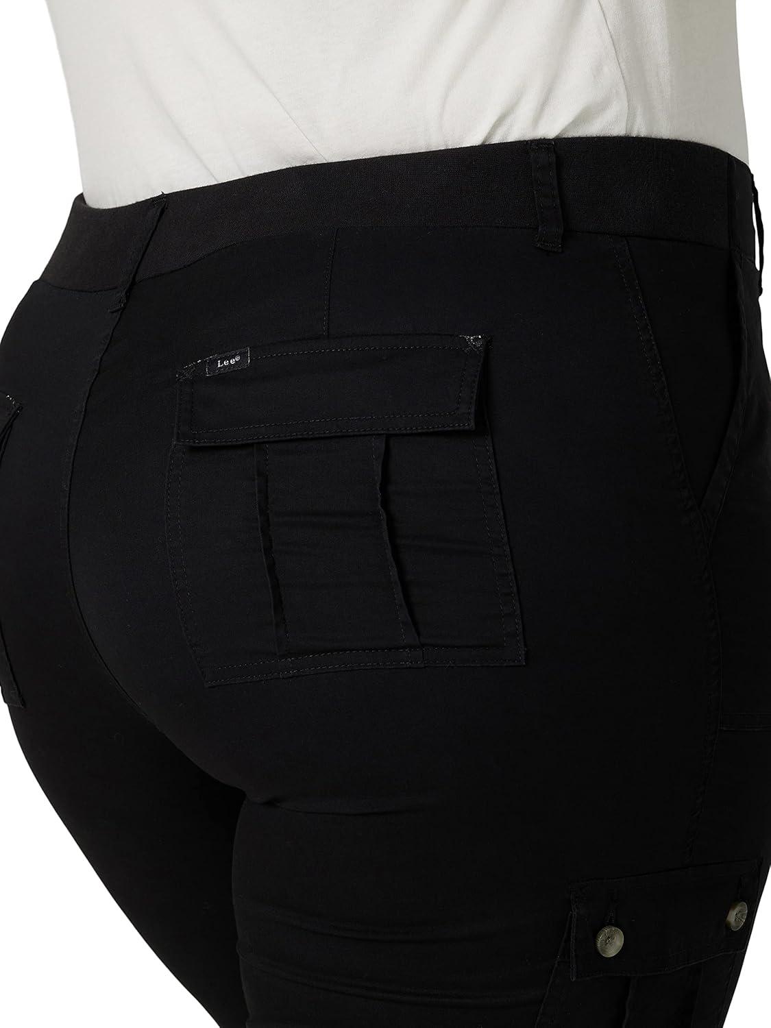 imageLee Womens Plus Size Flextogo MidRise Relaxed Fit Cargo Capri PantBlack