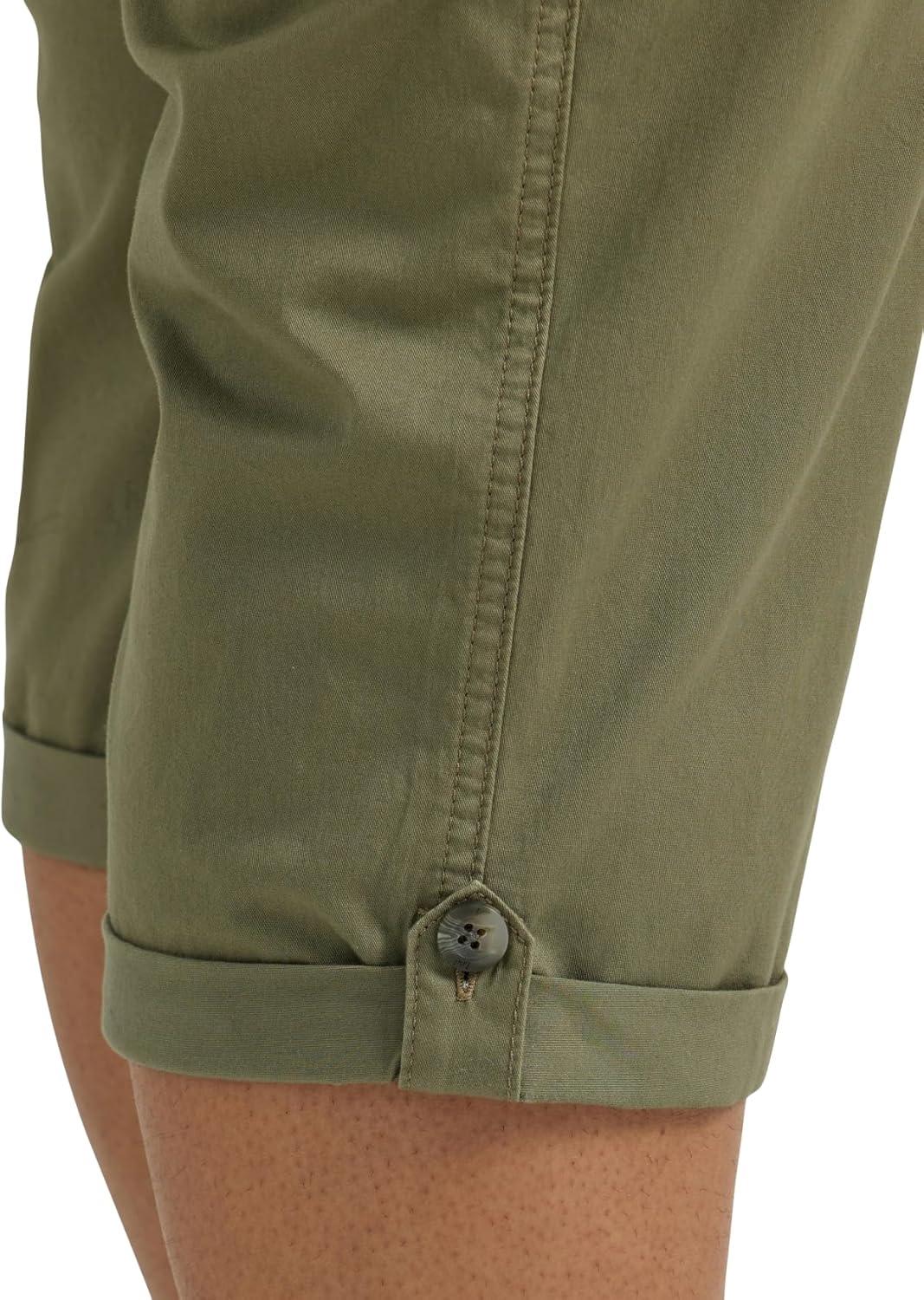 imageLee Womens Plus Size Flextogo MidRise Relaxed Fit Cargo Capri PantDeep Lichen Green