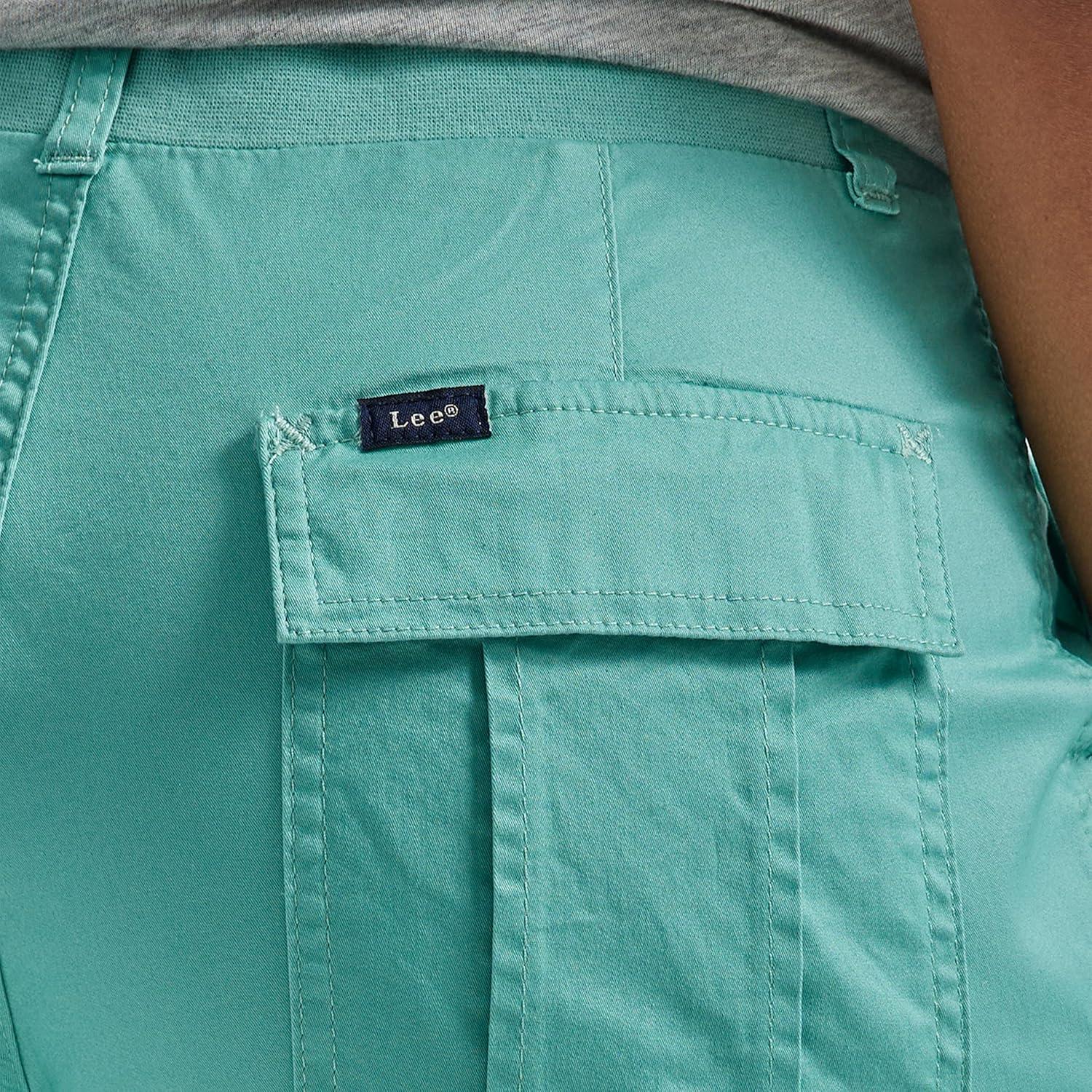 imageLee Womens Plus Size Flextogo MidRise Relaxed Fit Cargo Capri PantDusty Jade