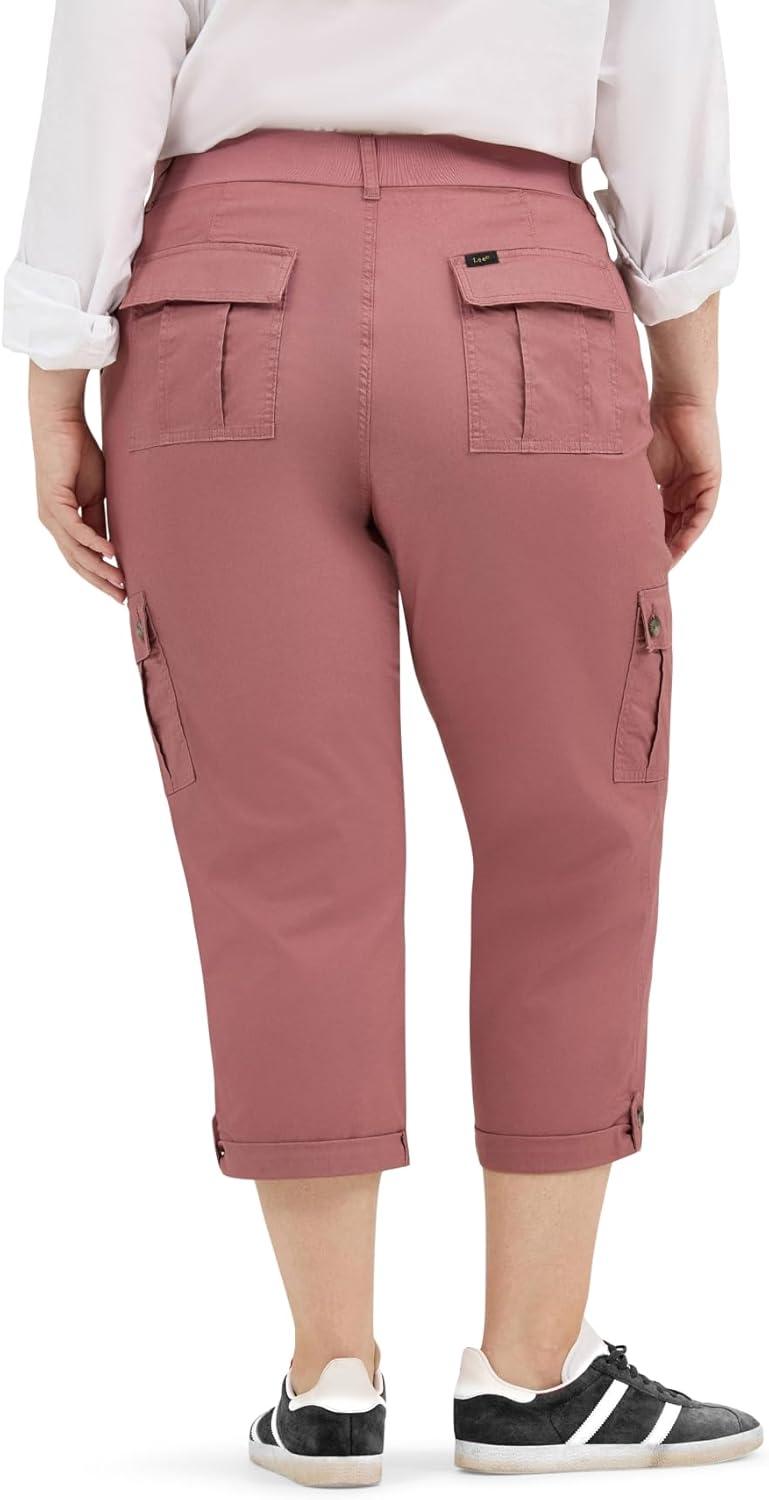 imageLee Womens Plus Size Flextogo MidRise Relaxed Fit Cargo Capri PantHenna