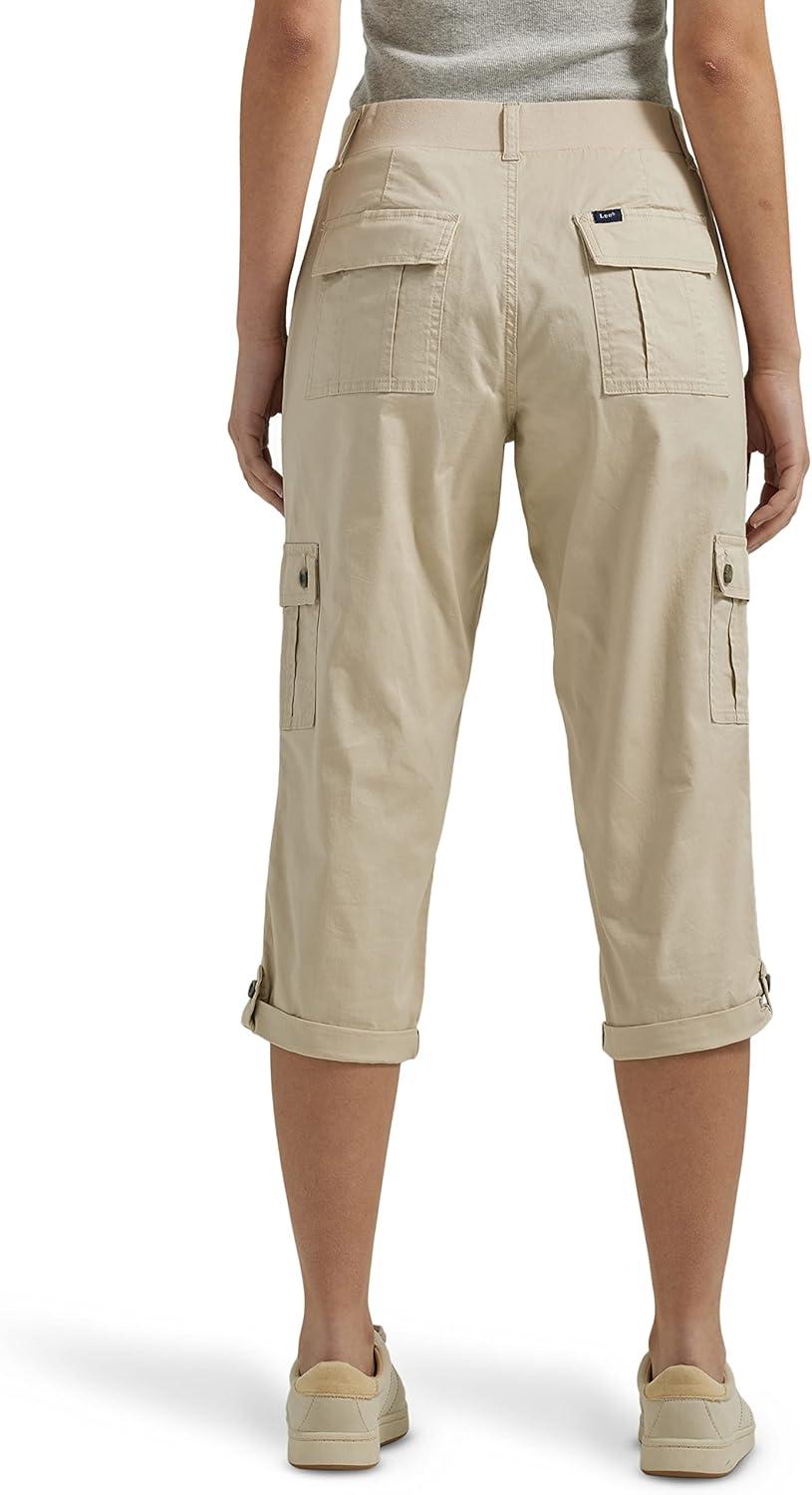 imageLee Womens Plus Size Flextogo MidRise Relaxed Fit Cargo Capri PantPioneer Beige